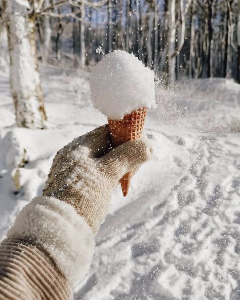 Ice Cream In Winter, Winter Dpz, Winter Ice Cream, Ice Cream Snow, Ski Photography, Snow Ice Cream, Photography Journal, Winter Guard, I Love Snow