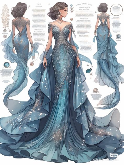 Fancy Gowns, Music On Spotify, Fantasy Dresses, Fashion Drawing Dresses, Dress Design Sketches, Fashion Illustration Dresses, Dress Sketches, Fantasy Gowns, Anime Dress