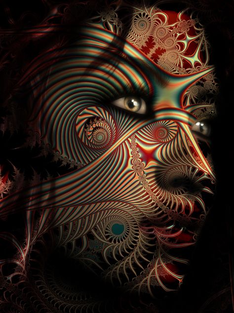 visions Mode Prints, Foto Art, Fantasy Makeup, Visionary Art, Arte Fantasy, Fractal Art, Face Art, Black Art, Body Painting