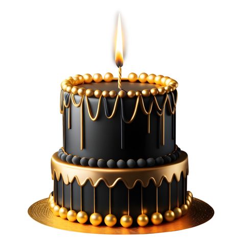 Birthday Cake Black, Flying Candles, Fire Cake, Golden Birthday Cakes, Cake Balloon, 3d Chocolate, Cake Celebration, Cake Icon, Cake Png