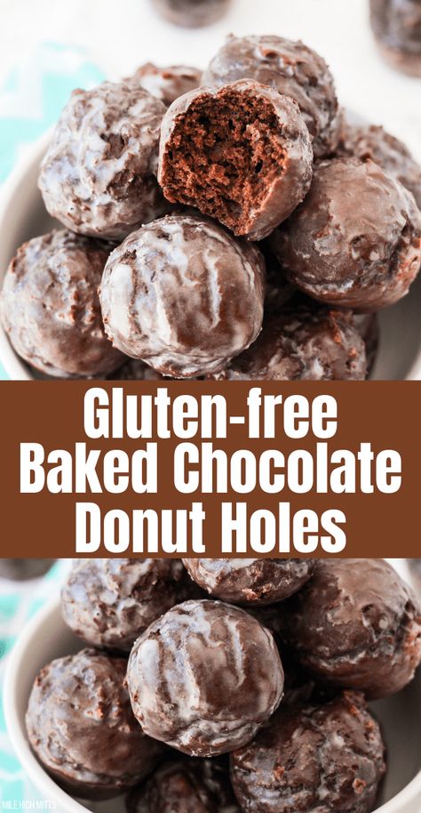 Chocolate Donut Holes, Easy Gluten Free Desserts, Chocolate Donut, Gluten Free Donuts, Sans Gluten Sans Lactose, Gluten Free Bakery, Gluten Free Sweet, Gluten Free Desserts Recipes, Donut Holes