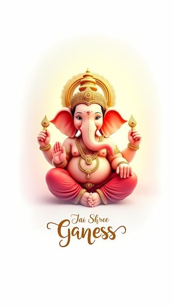 Jai Shree Ganesh, Jai Ganesh, Sri Ganesh, Shree Ganesh, Ganesh Art, Goddess Artwork, Vector Background Pattern, Free Business Card Mockup, Business Card Maker