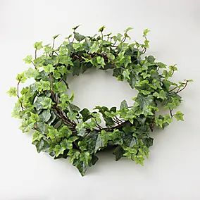 Artificial Flowers and Plants | Dunelm | Page 10 Ivy Wreath, Christmas Stairs, Fabric Wreath, Artificial Flowers And Plants, Grape Leaf, Leaf Garland, Green Colour, Wreath Decor, Grape Leaves