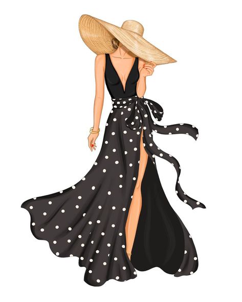 Big Hats, Dress Illustration, Fashion Art Prints, Fashion Illustration Sketches Dresses, Fashion Things, Fashion Design Collection, Sketches Dresses, Fashion Illustration Sketches, Fashion Art Illustration