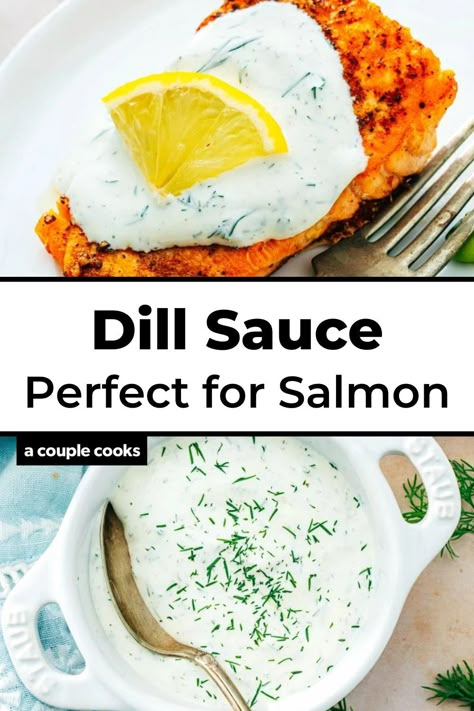 Want to dress up your fish? This lusciously creamy dill sauce for salmon transforms it into a restaurant quality meal. #dillsauce #dillsauceforsalmon #salmonsauce #easysauce #dill #salmon Creamy Dill Sauce For Salmon, Salmon Sauces, Salmon Sauce Recipes, Salmon Sauce, Dill Sauce For Salmon, Florida Recipes, Recipe Sauce, Dill Salmon, Creamy Dill Sauce