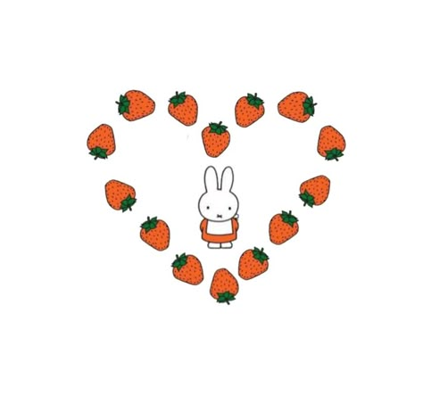 Miffy Strawberry Wallpaper, Iphone Screen Aesthetic, Strawberry Widget, Miffy Strawberry, Collage Calendar, Macbook Icons, Macbook Icon, Wallpaper Layouts, Mac Icons