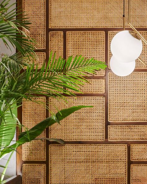 Rattan Restaurant Interior, Room Divider Restaurant, Restaurant Interior Design Tropical, Tropical Interior Restaurant, Thai Inspired Decor, Tropical Wall Design, Tropical Style Restaurant, Tropical Restaurant Design Interiors, Thai Design Interior