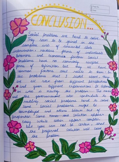 Conclusion Calligraphy, Conclusion Design For Project, Conclusion Page Design For Project, File Page Decoration, Conclusion Design, Conclusion For Project Design, Conclusion Ideas, Conclusion For Project, Project File Ideas