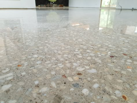 Coloured Polished Concrete Floor, Concrete Floors With Aggregate, Polished Concrete Colours, Terrazo Concrete Floor, Polished Stone Floor, Polished Aggregate Concrete Floor, Ground Concrete Floor, Exposed Aggregate Concrete Floor, Concrete Flooring In House