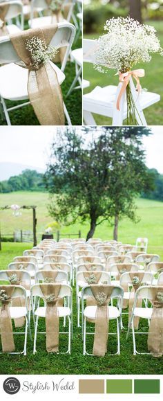 amazing wedding chair decoration with babysbreath Small Private Wedding, Wedding Ceremony Chairs, Backyard Wedding Decorations, Small Backyard Wedding, Ceremony Chairs, Wedding Chair Decorations, Chair Covers Wedding, Wedding Chair, Outside Wedding