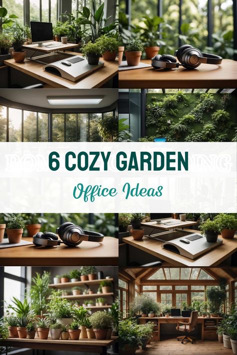 Explore 6 cozy garden office ideas that make your workspace inviting. This pin features images of green office designs with plants and natural light, helping you create a tranquil outdoor area for productive working at home. Soothing Interiors, Garden Office Ideas, Garden Room Ideas, Backyard Sanctuary, Cozy Garden, Cozy Nooks, Outdoor Office, Smart Tech, Outdoor Living Spaces