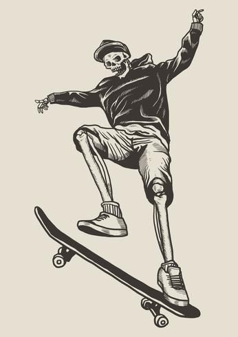 Skate Tattoo, Skateboard Tattoo, Skeleton Artwork, Skateboard Art Design, Skeleton Drawings, Skate And Destroy, Skeleton Illustration, Roller Skaters, Skate Art