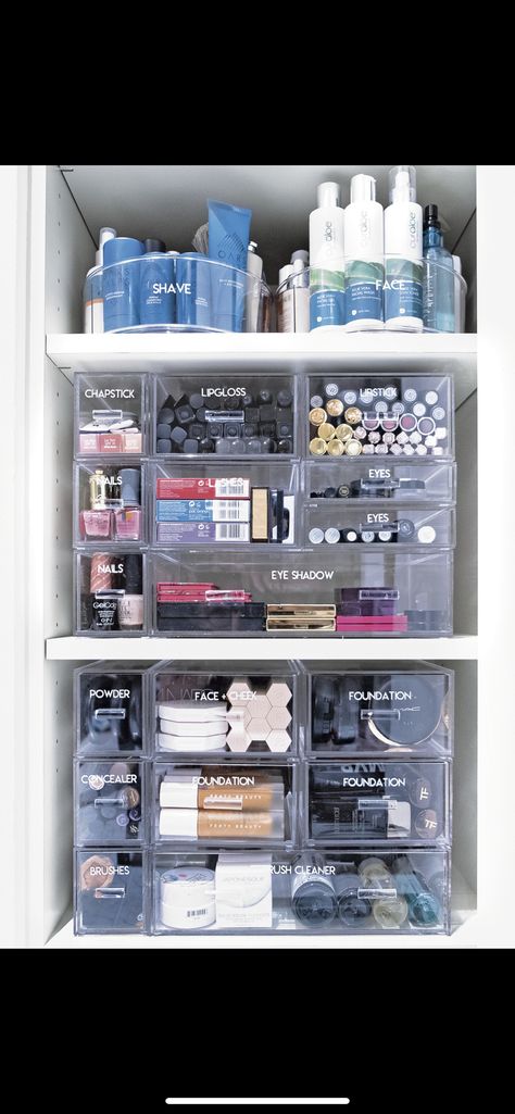 Under The Sink Makeup Organization, Deep Cabinet Organization Bathroom, Under Sink Makeup Organization, Makeup Storage Ideas Bathroom, Wc Decoration, Ocd Organization, Room Organization Bedroom, Home Edit, House Organisation