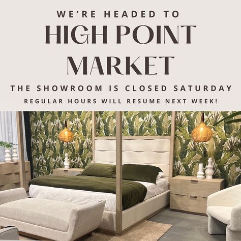 The showroom will be closed this Saturday as we will be making our annual trip to High Point Furniture Market. 🛋 We can’t wait to see what is trending this year and share our findings with you all! #hpmkt #hpmkt2024 #highpointfurnituremarket #interiordesignnc #wilmingtondesigner High Point Furniture Market, Furniture Market, Co Design, High Point, Showroom, Design Studio, This Year, This Is Us, Marketing