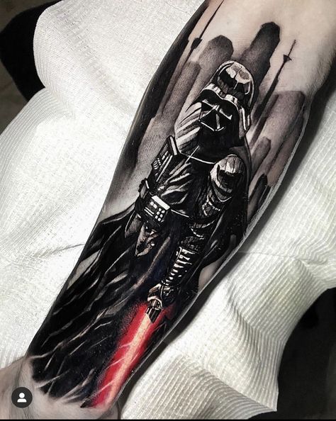 Star Wars Leg Sleeve Tattoo, Hollow Squad Tattoo, Darth Vader Sleeve Tattoo, Jawa Tattoo Star Wars, Star Wars Sleeve Tattoos For Guys, Dark Side Tattoo Star Wars, Star Wars Tattoo Darth Vader, Star Wars Forearm Tattoo, Star Wars Half Sleeve Tattoo