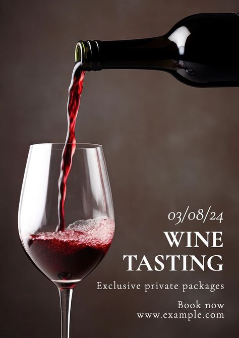 Wine tasting poster template, editable text and design | premium image by rawpixel.com / Milk Wine Sale Poster, Wine Tasting Poster Design, Wine Tasting Poster, Wine Event Poster, Red Wine Advertising, Wine Tasting Infographic, Awesome Designs, Template Ideas, Free Design Resources