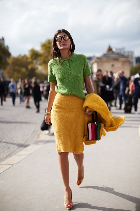 Summer Brunch Outfit, Womens Fashions, Miami Outfits, Womens Outfits, Mode Hippie, Giovanna Battaglia, Simple Fall Outfits, Paris Fashion Week Street Style, Yellow Skirt