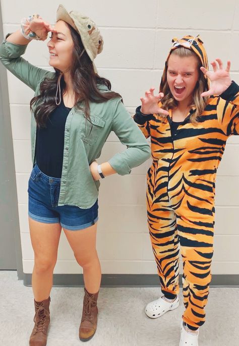 Safari Spirit Day Outfits, Safari Day Spirit Week, Safari Dress Up Day At School, Hoco Dress Up Days, Work Week Outfits, Football Game Fits, Jungle Outfit, Hoco 2022, Safari Jungle Theme