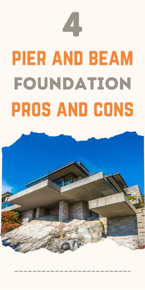 Across the world all sorts of terrains were stopping people from build houses in specific areas until pier and beam foundation were discovered. We present 4 pier and beam foundation pros for builders and home owners. Pier And Beam House Exterior, Post And Beam Foundation, Foundation House, Foundation Construction, Pier And Beam Foundation, Beam House, Renovation Process, Water Flood, Concrete Posts