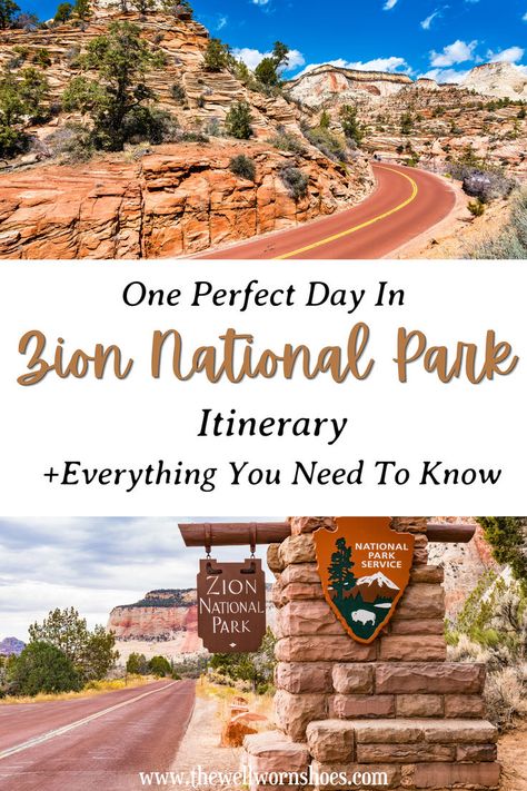 Zion National Park| One Day At Zion National Park| How To Spend One Day At Zion National Park| Is One Day Enough For Zion National Park?| Things To Do At Zion National Park| The Best Things To Do At Zion National Park| One Perfect Day At Zion National Park Zion Itinerary, Zion Hikes, Zion National Park Hikes, National Park Itinerary, Trip Destinations, Utah Road Trip, Angels Landing, National Park Road Trip, Utah Travel