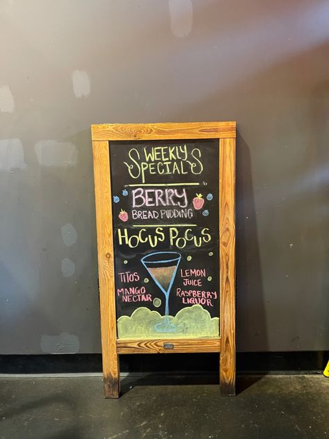 Weekly specials Spring Chalkboard Art, Cafe Chalkboard, Spring Chalkboard, Restaurant Sign, Restaurant Signs, Weekly Specials, Chalkboard Art, Liquor, Chalkboard