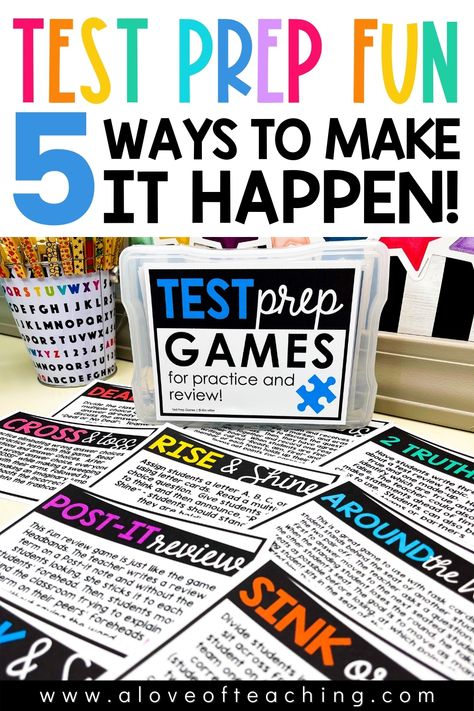 State Testing Pep Rally Ideas, Test Review Games, Test Prep Motivation, Test Prep Fun, State Testing Prep, Staar Test Prep, Test Prep Strategies, Test Prep Activities, Reading Test Prep