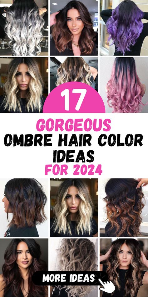 Make a bold statement with our selection of ombre hair color, showcasing striking blends and gradients that redefine modern hair trends. From dramatic brunettes to fiery reds, our curated collection offers options for every hair type and complexion. Say farewell to boring hair color and hello to a head-turning look that exudes confidence and style. Cool Ombre Hair Color, Hair Biolage Color Balayage Brunettes, Modern Ombre Hair, Hair Color Ideas For Brunettes Ombre, Light To Dark Ombre Hair, Fun Brunette Hair Color Ideas, Edgy Hair Color Ideas For Brunettes, Unique Hair Color Ideas For Blondes, Ombré Long Hair