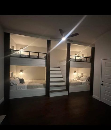 Queen Size Bunk Beds Built Ins, Bloxburg Custom, Queen Size Bunk Beds, Bunk Bed Room, Custom Bunk Beds, Bunk Beds Built In, Built In Bunks, Bunk Room, Cozy Room Decor