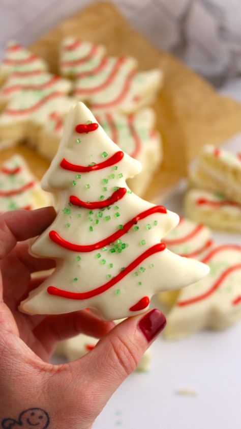 Crafty Morning The Squeaky Mixer, Copycat Little Debbie, Squeaky Mixer, Little Debbie Christmas Tree Cakes, Perfect Cake Pops, Red Food Dye, Little Debbie Christmas Tree, Christmas Tree Cakes, Little Debbie