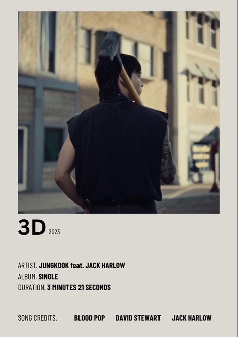 3d Song Jungkook, K Pop Minimalist Poster, Kpop Minimalist Poster, Jungkook Poster, Minimalist Music, Easy Room Decor, Music Poster Ideas, Music Poster Design, Jungkook Songs