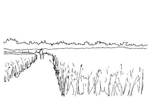 Sketch: landscape architecture study - Paths Landscape Sketch Pencil, Sketches Landscape, Pencil Sketches Landscape, Architecture Study, Sketch Landscape, Landscape Architecture Diagram, Landscape Design Drawings, Pen And Wash, Nature Sketch