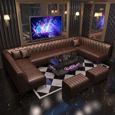 Bar Room Design, Banquette Seating Restaurant, Club Design Interior, Lounge Room Ideas, Luxury Restaurant Interior, Restaurant Exterior Design, Lounge Room Design, Karaoke Room, Lounge Club