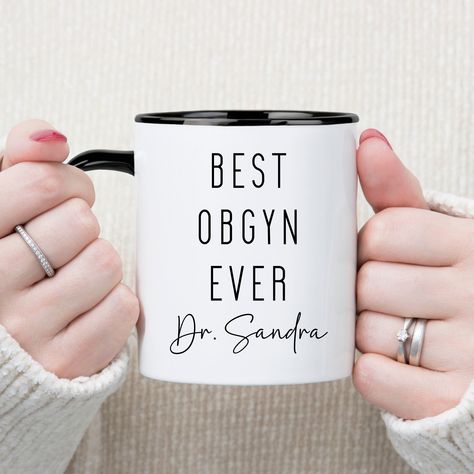 Personalized OBGYN Mug gift, Best Obgyn Ever, Thank You Gift for Baby Doctor, OBgyn Gifts, Gynecologist Appreciation Gift, Custom Coffee Mug by PersonalizationLabCo on Etsy Obgyn Doctor, Obgyn Gift, Wellness Gifts, Custom Coffee, Interior Color, Mug Gift, Thank You Gifts, Colorful Interiors, Baby Gifts