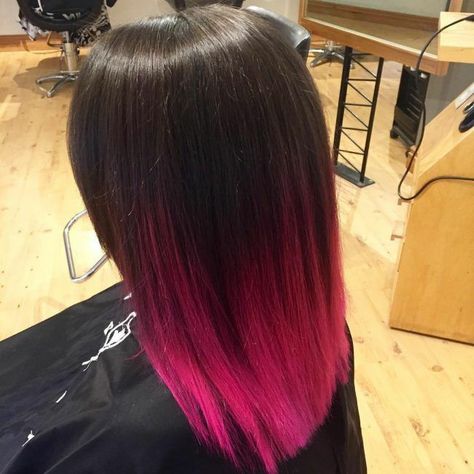 Pink Black Ombre Hair, Straight Balayage, Underdye Hair, Reverse Ombre Hair, Brown Ombre Hair Color, Black Hair Ombre, Dipped Hair, Balayage Straight Hair, Best Ombre Hair