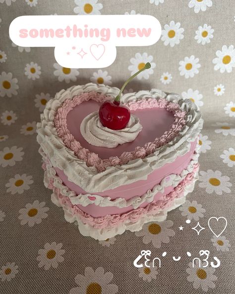 Yesterday I tried something new! A fake cake jewelry box!! ⋆˙⟡♡ how cute is that?? I saw these on my Pinterest for months and finally decided to try one myself. And I'm absolutely IN LOVE! 🥹💖 I'm tempted to make more and try different colors and designs. 😮‍💨✨ . . . #cake #fakecake #art #handmade #digitalart #cat #cats #kitty #clay #polymerclay #airdryclay #cute #love #resin #diy #creative #drawing #painting #kawaii Fake Cake Jewelry Box Diy, Fake Cake Jewelry, Cake Jewelry Box, Cake Jewelry, Clay Cake, Cake Boxes, Jewelry Box Diy, Fake Cake, Fake Food