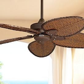 52" Fanimation Windpointe Rust Outdoor Ceiling Fan Best Outdoor Ceiling Fans, Tropical Ceiling, Bamboo Blade, Tropical Ceiling Fans, Porch Light Fixtures, Ceiling Fan Makeover, Bamboo Fan, British Colonial Decor, Coastal Style Decorating