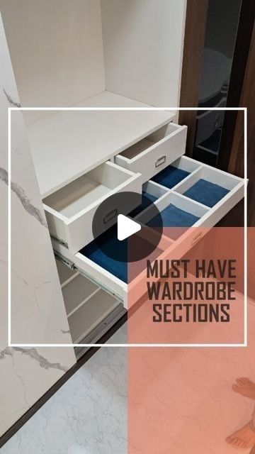 6 Feet Wardrobe Design, Bangles Storage Ideas In Wardrobe, Hidden Drawer In Wardrobe, Secret Locker In Wardrobe, Outfit Closet, Hidden Drawer, Wardrobe Fashion, Wardrobe Stylist, Bedroom Wardrobe