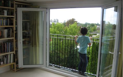 Juliet Balcony Attic Nook, Loft Extension, Loft Door, Juliette Balcony, Attic Renovation Ideas, French Balcony, Screened Porches, Attic Ideas, Attic Lighting