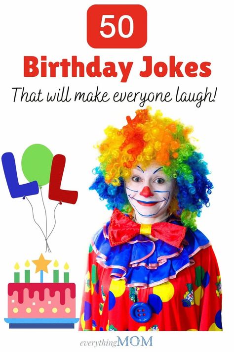 Birthday jokes are some of the best ways to celebrate birthdays so we are sharing 50+ of the best birthday jokes guaranteed to make everyone laugh! Birthday Jokes For Friends, Birthday Jokes Humor, Birthday Jokes For Kids, Funny Birthday Poems, Funny Birthday Pictures, Good Clean Jokes, Best Riddles For Kids, Christmas Jokes For Kids, Summer Jokes