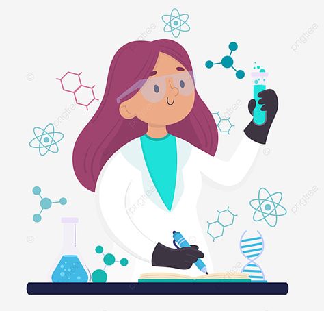 Scientist Drawing, Female Scientist, Chemistry Art, Women In Science, Lab Logo, Biology Art, Medical Laboratory Science, Women Scientists, Chemistry Experiments