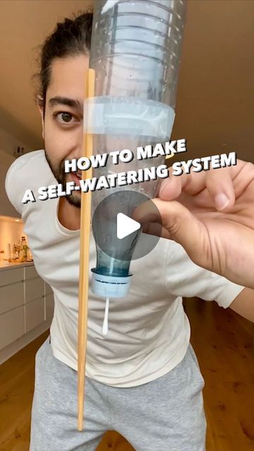 Armen Adamjan on Instagram: "Creative use of plastic bottles! 😅 Upcycle them to make a self-watering drip system for plants! 🌱 
.
.
.
.
#homemade #lifehacks #plants #howto #diy #tipsandtricks" How To Make Self Watering Bottles, Self Plant Watering, Diy Water Bulbs For Plants, Water Bottle Plants Ideas, Diy Drip Watering System, Plant Self Watering Diy, Auto Watering System Diy, Diy Water Drip For Plants, Diy Watering Can From Plastic Bottle