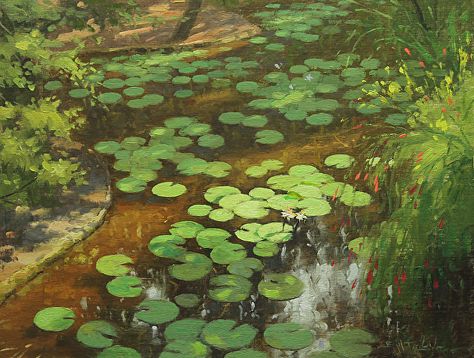 Selling Your Soul, Interior Paintings, Water Pictures, Painting Competition, Representational Art, Lily Pond, Water Element, Online Painting, Artist Websites