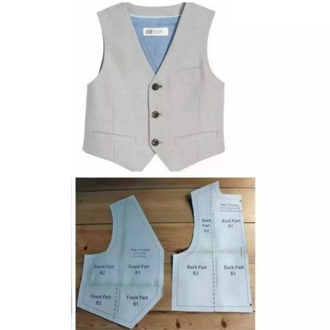 Pola Vest, Learn Sewing, Vest Pattern, Craft Tutorial, Sewing Studio, Sewing Diy, Learn To Sew, Sewing Techniques, Blue Print