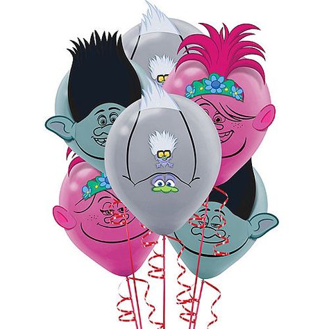 Trolls Party Supplies - Trolls Birthday Party | Party City Troll Party Theme, Guy Diamond, Trolls Party, Trolls World Tour, Trolls Birthday Party, Poppy And Branch, Troll Party, Personalized Balloons, Kids Party Supplies