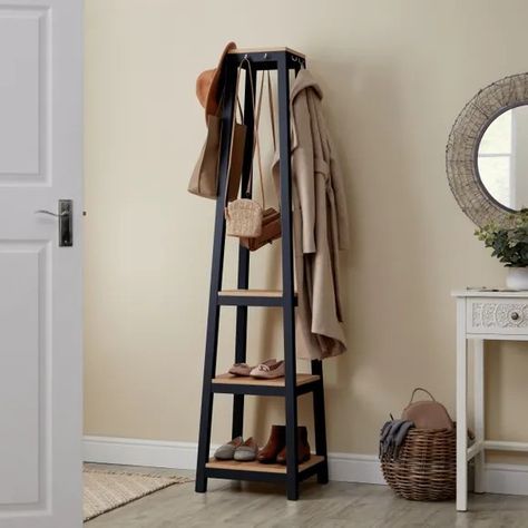 Coat Storage Small Space, Front Hall Decor, Coat Stand Hallway, To Hang Clothes, Free Standing Coat Rack, Coat Rack With Storage, Hang Clothes, Coat Storage, Hallway Coat Rack