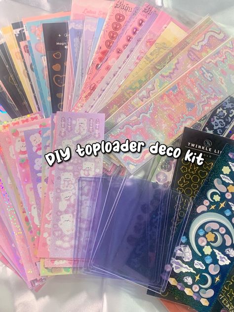 DIY Toploader Deco Kit read Description Kpop Bts - Etsy Australia Diy Toploader, Bts Stationary, Toploader Deco, Photo Binder, Kpop Diy, Interesting Facts About Yourself, Clear Card, Top Loader, Card Sleeve