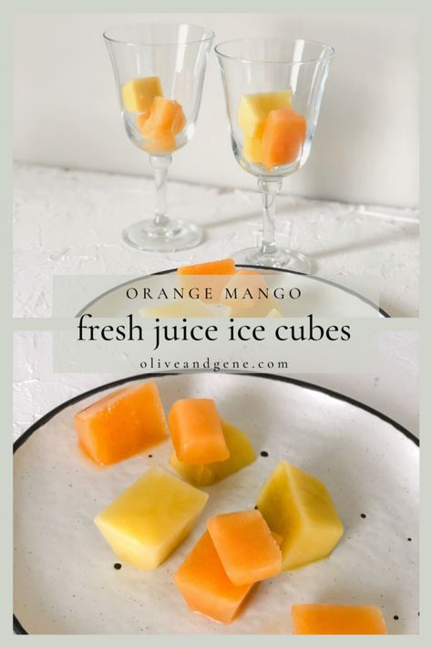 Orange Juice Ice Cubes, Ice Cubes For Drinks, Aperol Spritz Recipe, Flavored Ice Cubes, Juice Ice Cubes, Natural Juice, Flavored Ice, Spritz Recipe, Flavored Sparkling Water