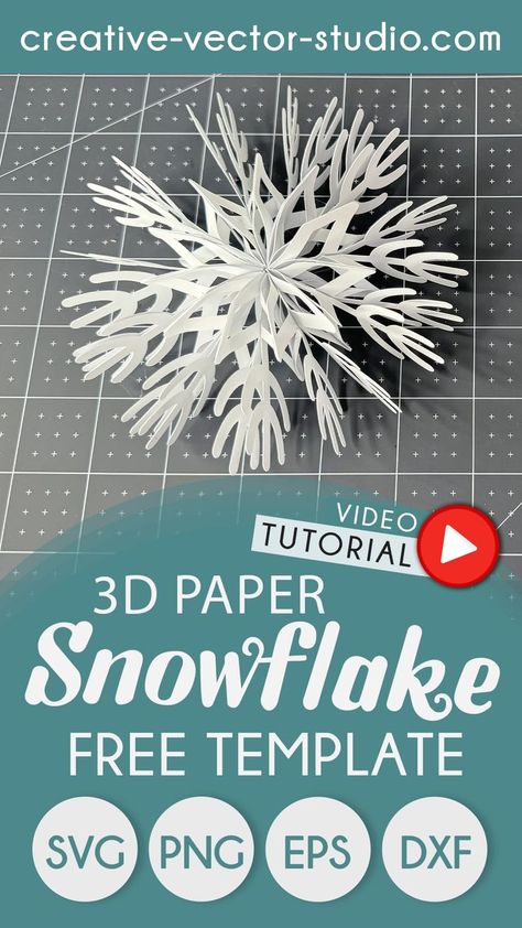 3d Snowflake Template Printable Free, 3d Paper Snowflake Patterns Templates, 3d Snowflake Template, Snowflake Patterns Printable, 3d Paper Snowflakes Diy, Free Snowflake Svg, Snowflake 3d, Printable Snowflake Template, 3d Paper Snowflakes