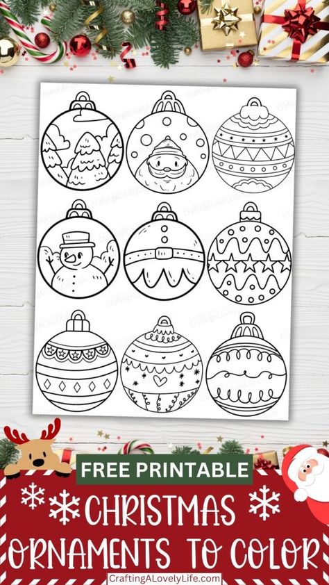 These free printable Christmas Ornaments to color are a super fun way to celebrate the holiday season! These ornaments are printable, so you can print as many copies as you need!
Free Coloring Page | Coloring Page Ornaments | Cute Printables | Printable Coloring Page | Coloring Page for Kids | Christmas Preschool Printable | Kindergarten Printable | Printable for Kids | Cute Christmas Coloring Pages | Christmas Coloring Page | Ornament Craft for Kids Free Printable Ornaments, Christmas Prints Free, Christmas School Ideas, Cute Christmas Coloring Pages, Christmas Printables Free, Printable Ornaments, Kids Christmas Decor, Free Christmas Crafts, Christmas Ornament Coloring Page