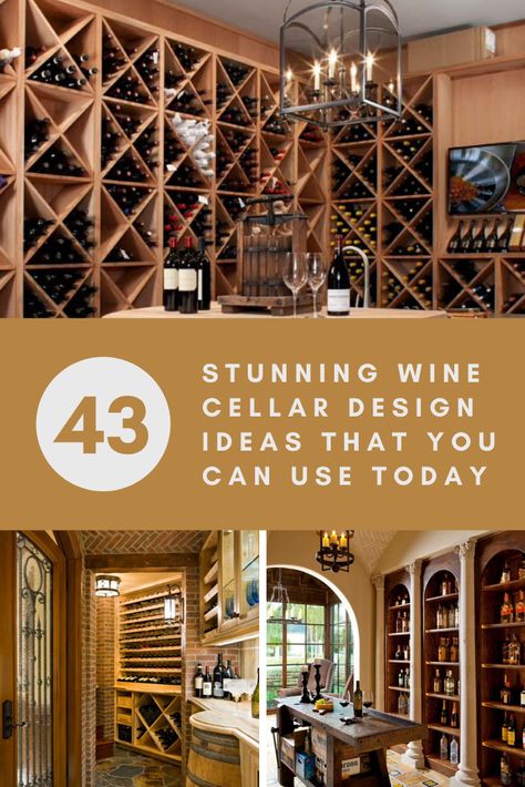 43 Stunning Wine Cellar Design Ideas That You Can Use Today | Sebring Design Build Wine Storage Room Ideas, Basement Wine Room Ideas, Home Wine Cellars Basements, Cellar Storage Ideas, Wine Cellar Decor, Wine Cellar Wall Ideas, Wine Cellars Ideas, Home Wine Cellar Ideas, Wine Rooms In House